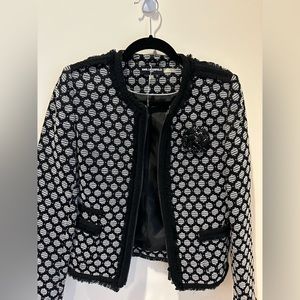 Karl Lagerfeld Women's Tweed Long Sleeve Jacket NEW